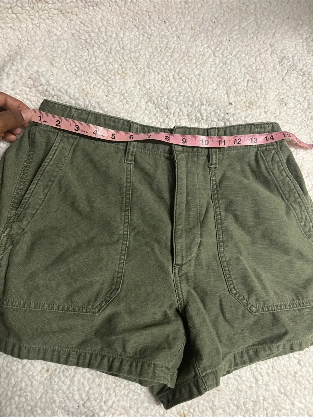 Madewell Relaxed Military Shorts Dried Clover Green Size 28